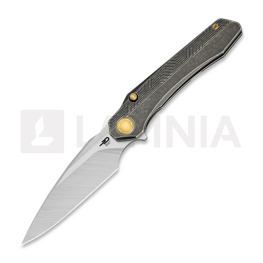 Bestech Wet Nellie - Satin - Titanium sulankstomas peilis, bronzed