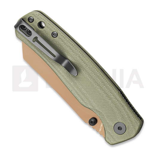 Briceag Bestechman Cicada TLL - Gold PVD - G10, verde