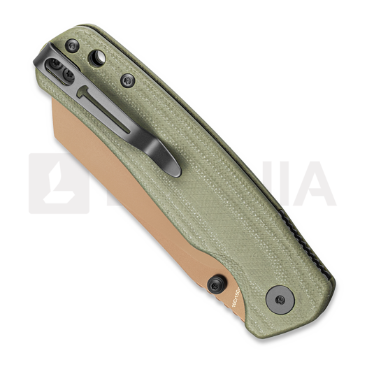 Coltello pieghevole Bestechman Cicada TLL - Gold PVD - G10, verde