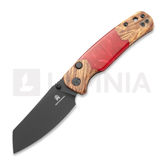 Couteau pliant Bestechman Cicada TLL - PVD - Wood + Red Resin