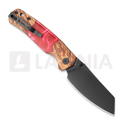 Coltello pieghevole Bestechman Cicada TLL - PVD - Wood + Red Resin