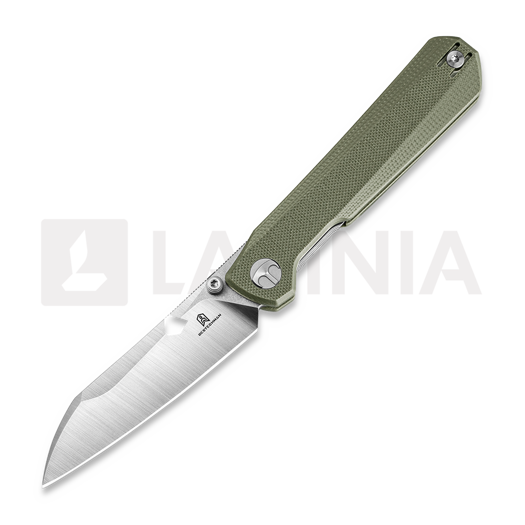 Coltello pieghevole Bestechman Curvee - Satin & Stonewash - G10, verde