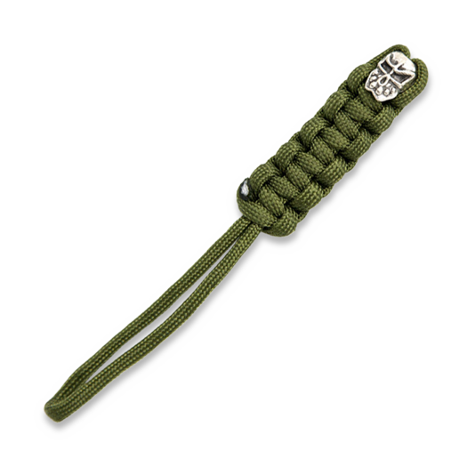Bestechman Lanyard with Skull Bead - Army Green