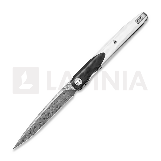 Coltello pieghevole Bestechman Lanza - Damascus - G10, nero, bianco