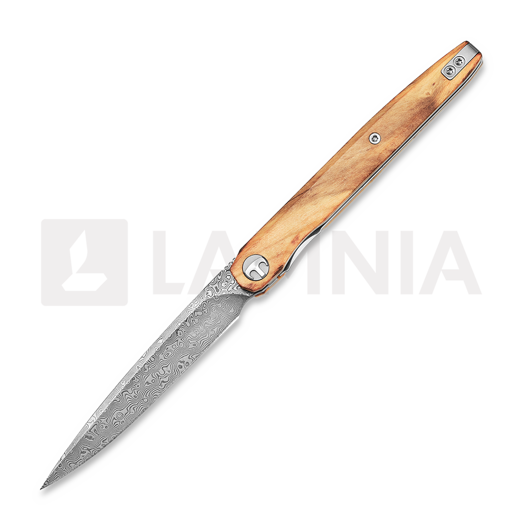 Bestechman Lanza - Damascus - Olive Wood sulankstomas peilis