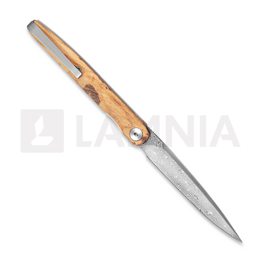 Bestechman Lanza - Damascus - Olive Wood sulankstomas peilis