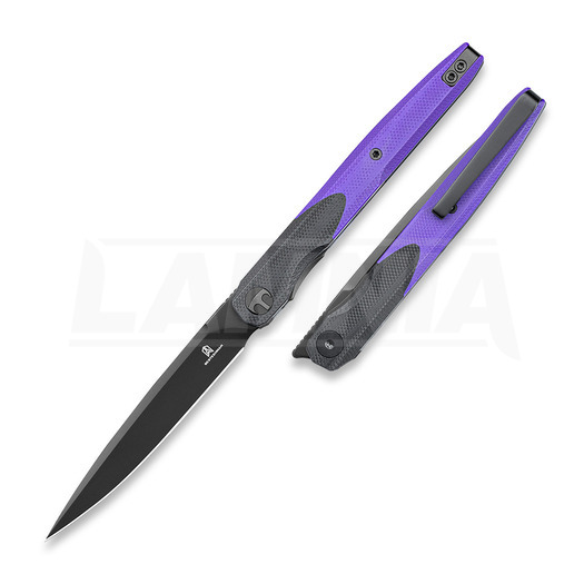 Bestechman Lanza - PVD - G10 sulankstomas peilis, juoda, violetinė