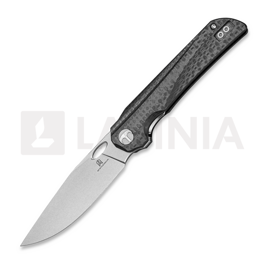 Bestechman Smuga - Stonewash - G10 CF Pattern 折叠刀, 黑色