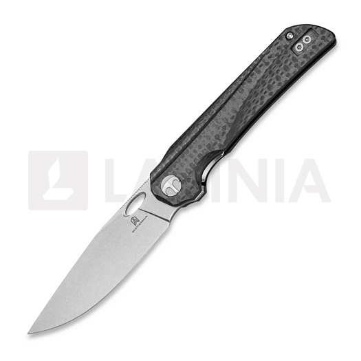 Bestechman Smuga - Stonewash - G10 CF Pattern 折叠刀, 黑色