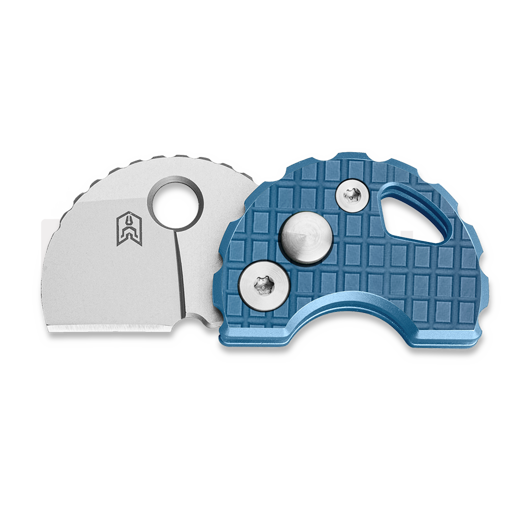 Bestechman Turtle - Beadblasted - Titanium Frag Pattern fällkniv, blå