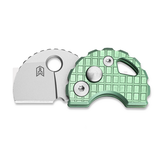 Bestechman Turtle - Beadblasted - Titanium Frag Pattern f&auml;llkniv, gr&ouml;n