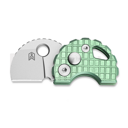 Bestechman Turtle - Beadblasted - Titanium Frag Pattern fällkniv, grön
