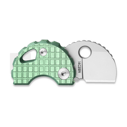 Bestechman Turtle - Beadblasted - Titanium Frag Pattern f&auml;llkniv, gr&ouml;n