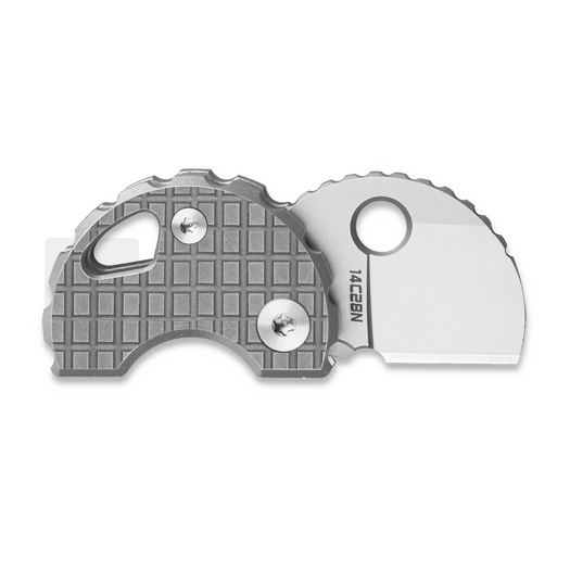 Bestechman Turtle - Beadblasted - Titanium Frag Pattern fällkniv, grå