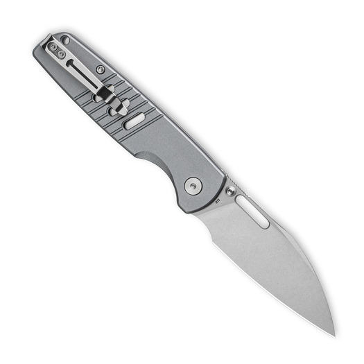 Bestechman Vector - Stonewash - Aluminium 접이식 나이프, 회색