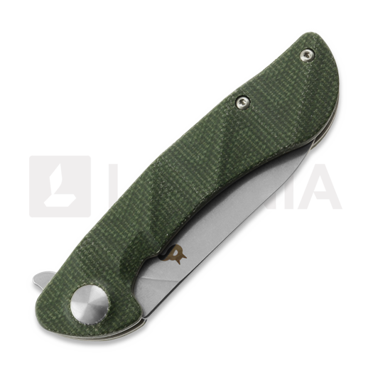 Black Fox Dripper - Stonewash - Micarta OD Green k&auml;&auml;nt&ouml;veitsi