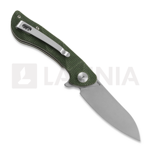 Black Fox Dripper - Stonewash - Micarta OD Green k&auml;&auml;nt&ouml;veitsi