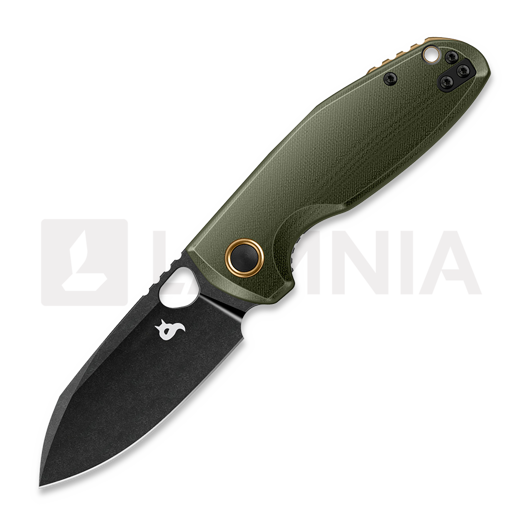 Black Fox Puffy - Blackwash - G10 folding knife, olive drab