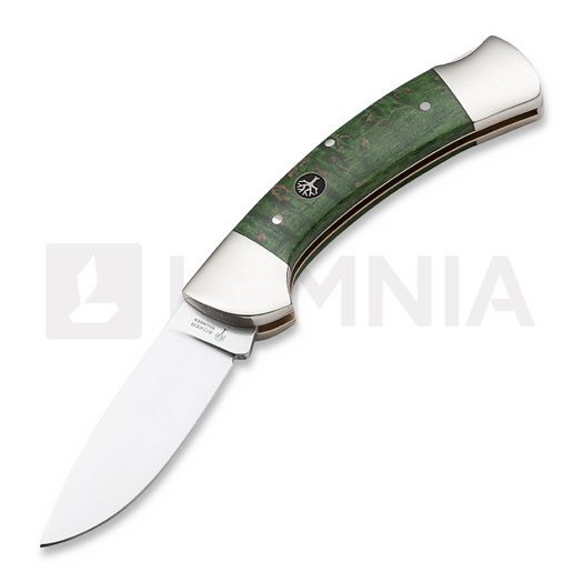 Böker Germany 3000 Curly Birch Jade Green sulankstomas peilis 118000