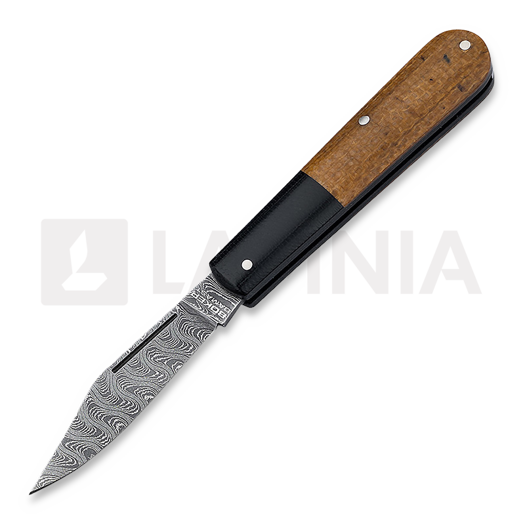 Nóż składany Böker Germany Barlow Integral Burlap Micarta Damast 110943DAM