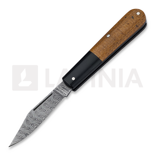 Böker Germany Barlow Integral Burlap Micarta Damast 折叠刀 110943DAM