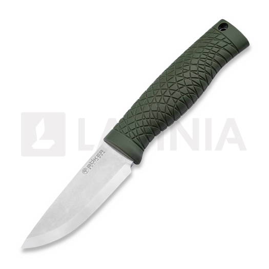 Böker Germany Bronco Mini CPM3V Scandi 칼, 초록 121518