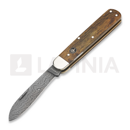 Navalha Böker Germany Hunters Knife Mono Damascus Curly Birch Brown 117030DAM