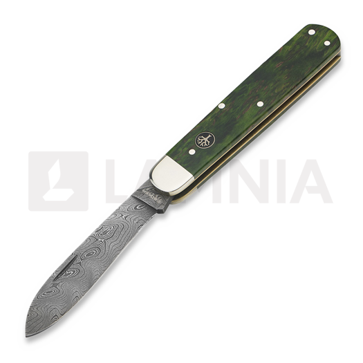 Nóż składany Böker Germany Hunters Knife Mono Damascus Curly Birch Green 118030DAM