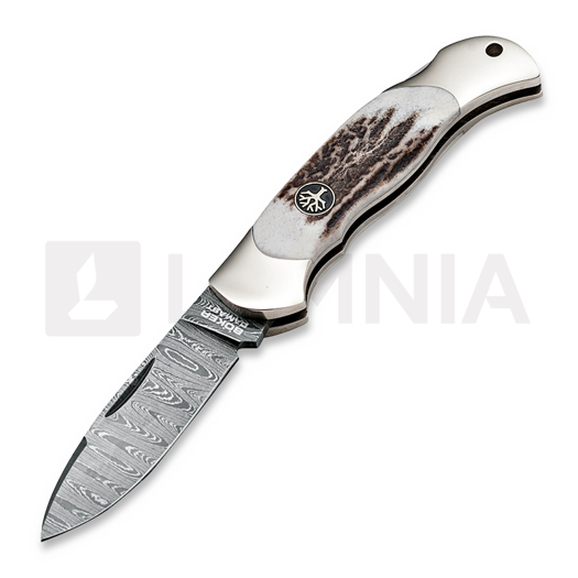 มีดพับ Böker Germany Junior Scout Spearpoint Stag Damascus 111910DAM