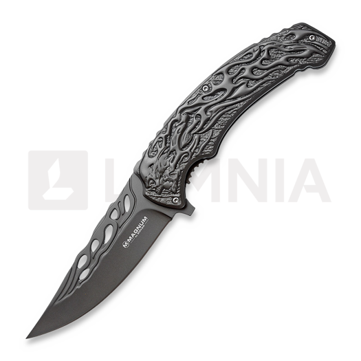 Magnum Grey Flaming Skull foldekniv 01MB733