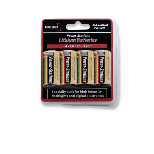 Böker Plus CR123 Lithium Battery set of 4 pcs 09BO123