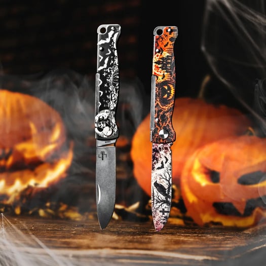 Böker Plus Evil Pumpkin Atlas folding knife 01BP0185