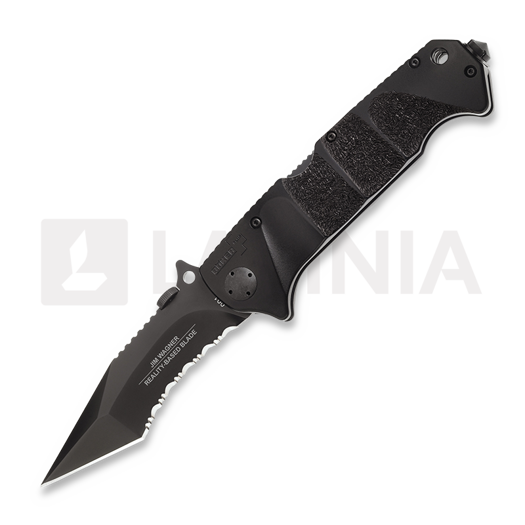 Navaja Böker Plus Jim Wagner Reality Based Blade, hoja dentada 01BO051