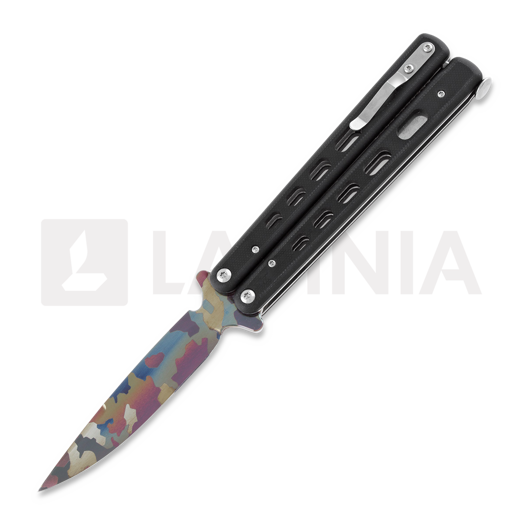 Böker Plus Large G10 Balisong, camo blade 06EX012CM