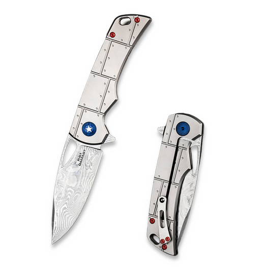 Böker Plus P-51 Damast sulankstomas peilis 01BO910DAM
