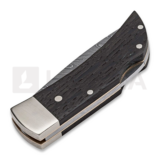 B&ouml;ker Pocket Bog Oak Damascus folding knife 111108DAM
