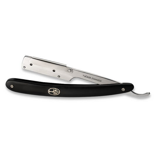 Böker Pro Barberette lige barberkniv, sort 140907