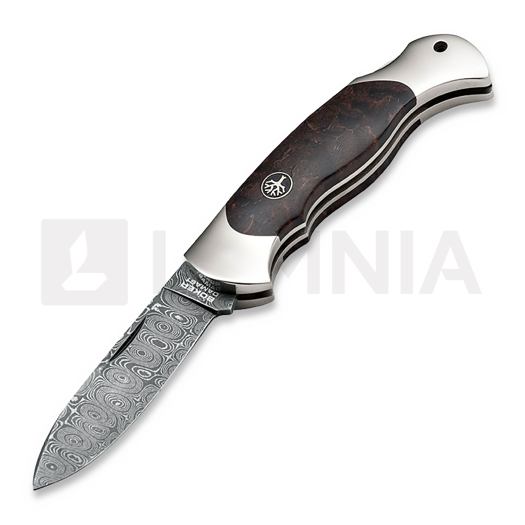 Böker Germany Scout Spearpoint Curly Birch Damascus 折叠刀 112202DAM