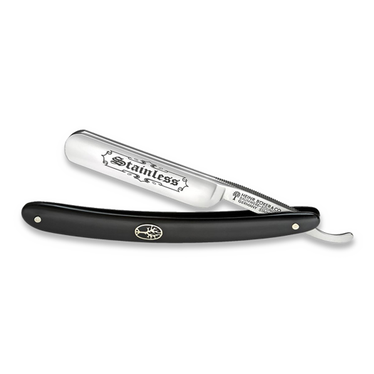 Taisna asmeņa bārdas nazis Böker Germany Stainless, melns 140540