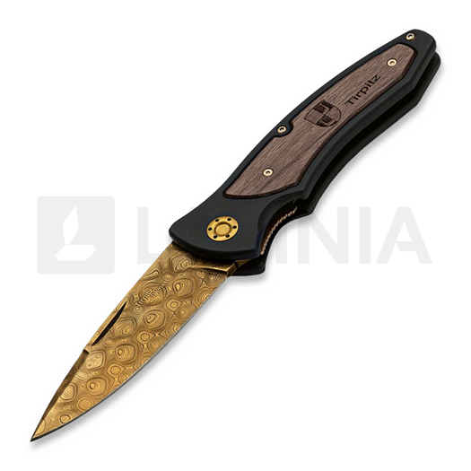 Böker Tirpitz-Damascus Gold 42 sulankstomas peilis 110196DAM