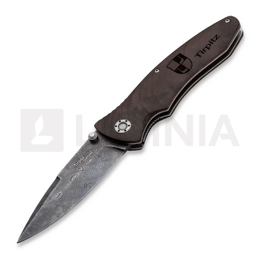 Böker Germany Tirpitz-Damascus Wood סכין מתקפלת 110192DAM