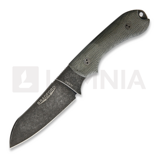 Bradford Knives Guardian 3 OD Green Micarta, Nimbus finish