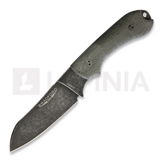 Bradford Knives Guardian 3 OD Green Micarta, Nimbus finish