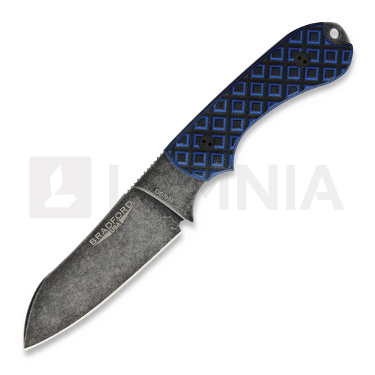Bradford Knives Guardian 3 Sheepsfoot BlackBlue G10, Nimbus finish