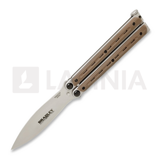 Bradley Kimura Butterfly G10 balisong, coyote