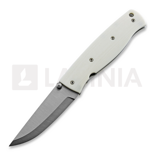 Brisa Birk 75 foldekniv, D2 Scandi, ivory micarta