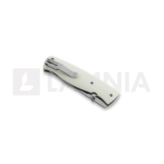 Brisa Birk 75 folding knife, D2 Scandi, ivory micarta