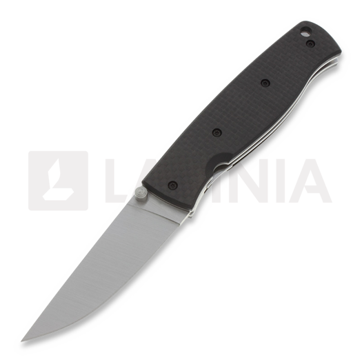 Brisa Birk 75F összecsukható kés, S30V Flat Ground, carbon fiber
