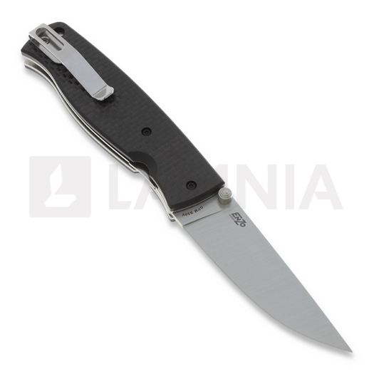 Brisa Birk 75F sulankstomas peilis, S30V Flat Ground, carbon fiber