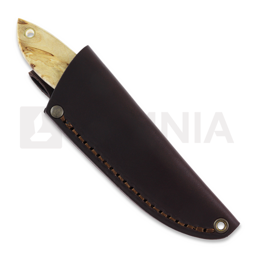 Brisa Bobtail 80 peilis, curly birch, flat, leather